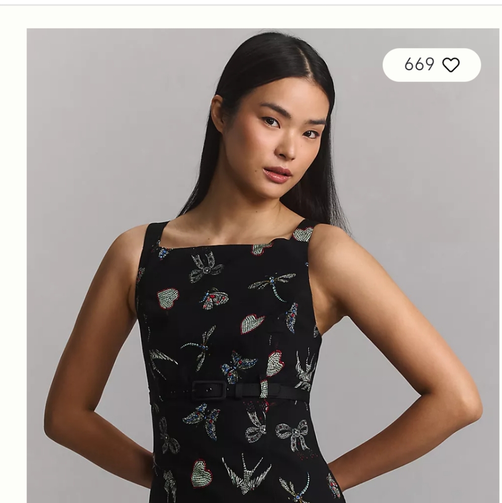 NWT ANTHROPOLOGIE BLACK DRESS